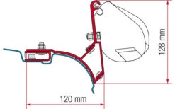 Fiamma Markisenadapter Kit VW T5/T6 Multivan Dachmontage