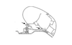Dometic PR-Adapt Adapter Für Dachmarkisen PR 2000 Und PR 2500 4,0m -Fiamma Verkäufe 457443 3315962