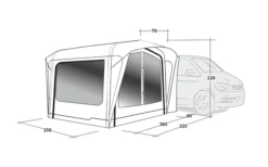 Outwell Crossville 250 SA Busvorzelt + ONS Leuchtelement-Set Bundle -Fiamma Verkäufe 691073 4859009