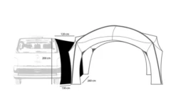 Zempire Aerobase 3 Connection Tunnel / Van -Fiamma Verkäufe 747782 5001659